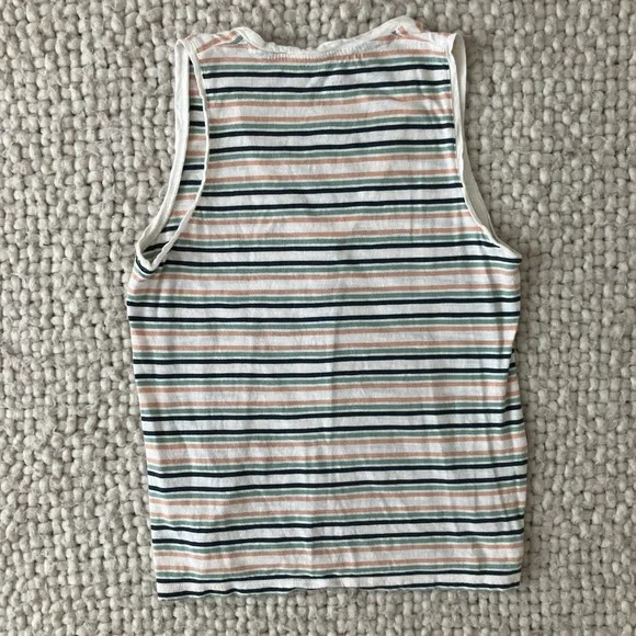 Madewell Striped Tank Top Casual Sleeveless Top Everyday Wear Size S - Picture 4 of 10